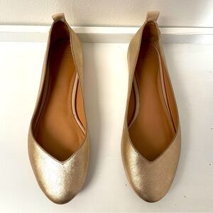 UGG Gold Leather Flats SZ 5.5